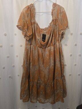Torrid Off The Shoulder Dress-Dark Mustard Sz 2x Nwt!